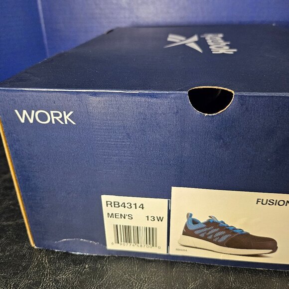 New Reebok Fusion Flexweave Athletic Work Shoes RB4314 Men's 13 Wide Safety Toe - Picture 2 of 10
